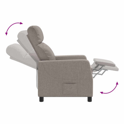 Massagefåtölj Taupe Tyg