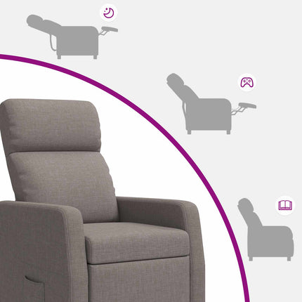 Massagefåtölj Taupe Tyg