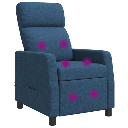 Massagefåtölj Blå Tyg