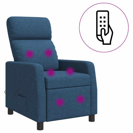 Massagefåtölj Blå Tyg