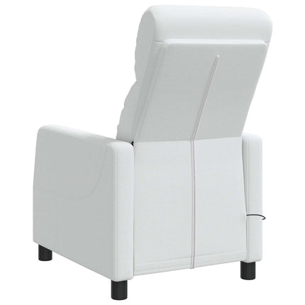 Massagefåtölj Vit Tyg