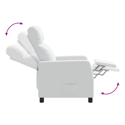 Massagefåtölj Vit Tyg