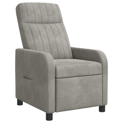 Recliner Ljusgrå Sammet (V)