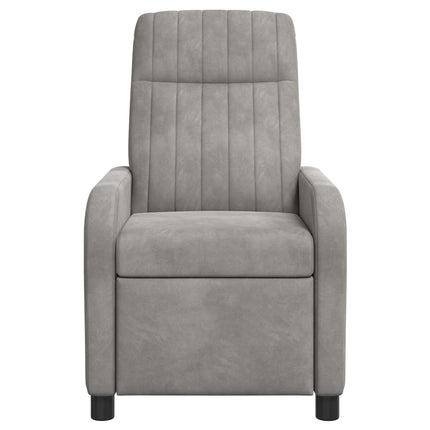 Recliner Ljusgrå Sammet (V)