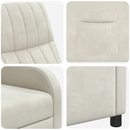 Recliner Gräddvit Sammet (V)