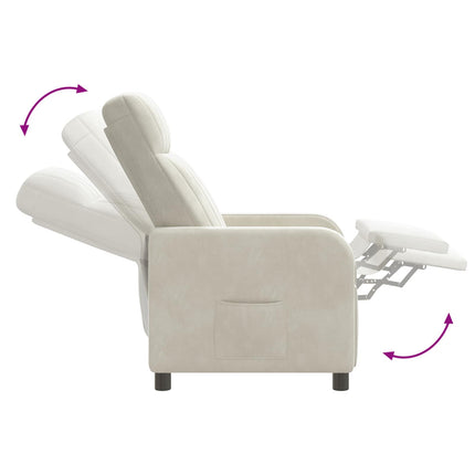 Recliner Gräddvit Sammet (V)