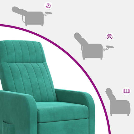 Recliner Turkos Sammet (V)