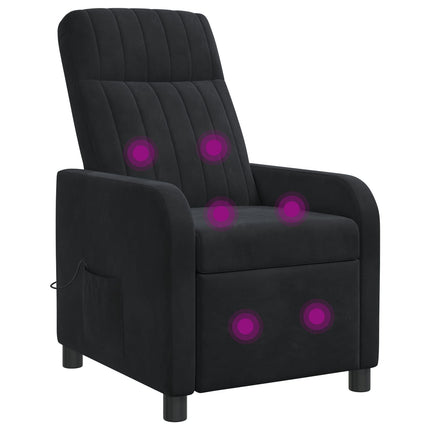 Massagefåtölj Svart Sammet (V)