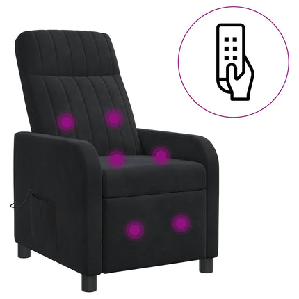 Massagefåtölj Svart Sammet (V)