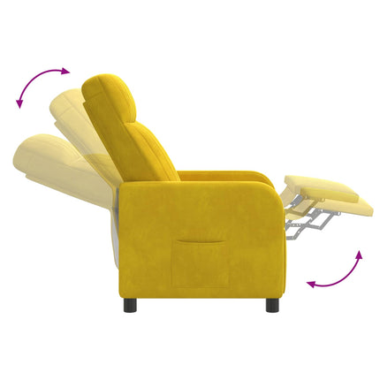 Massagefåtölj Gul Sammet (V)