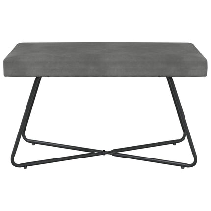 bänk Enfärgad Mörkgrå 80 x 40 x 45 cm Sammet