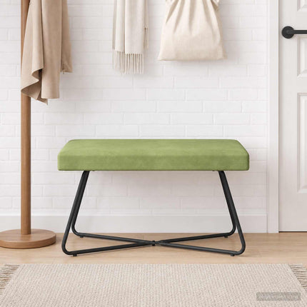 bänk Enfärgad Ljusgrön 80 x 40 x 45 cm Sammet