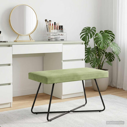 bänk Ljusgrön 80 x 40 x 45 cm Sammet