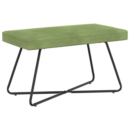 bänk Enfärgad Ljusgrön 80 x 40 x 45 cm Sammet
