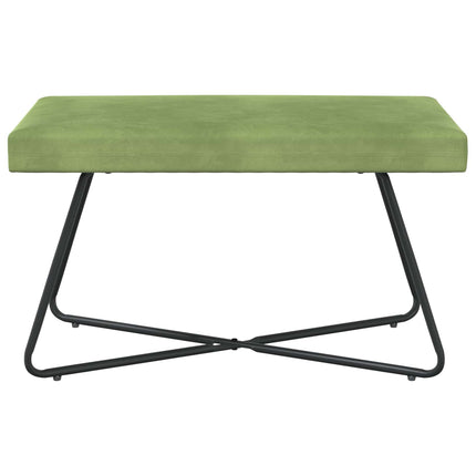bänk Enfärgad Ljusgrön 80 x 40 x 45 cm Sammet