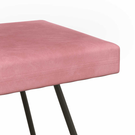 bänk Enfärgad Rosa 80 x 40 x 45 cm Sammet