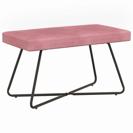 bänk Enfärgad Rosa 80 x 40 x 45 cm Sammet