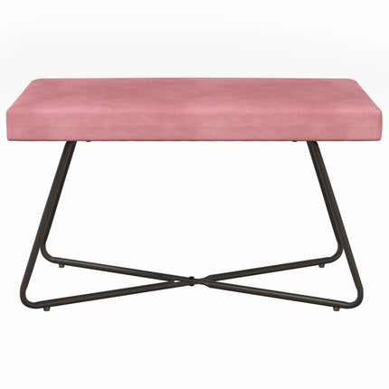 bänk Enfärgad Rosa 80 x 40 x 45 cm Sammet