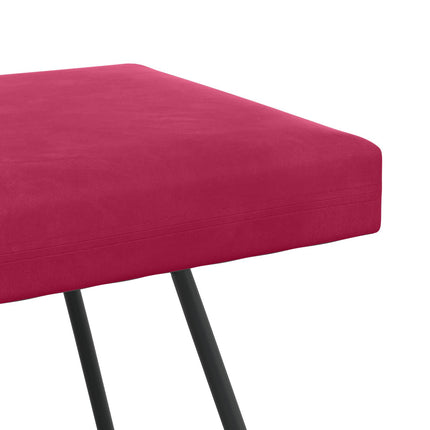 bänk Enfärgad Vinröd 80 x 40 x 45 cm Sammet