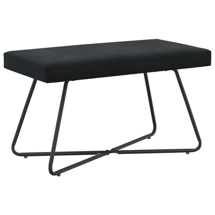 bänk Enfärgad Svart 80 x 40 x 45 cm Sammet