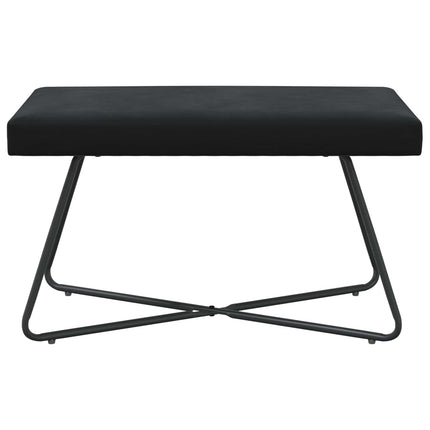 bänk Enfärgad Svart 80 x 40 x 45 cm Sammet