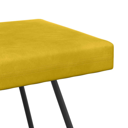 bänk Enfärgad Gul 80 x 40 x 45 cm Sammet