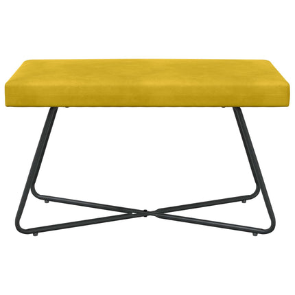 bänk Enfärgad Gul 80 x 40 x 45 cm Sammet