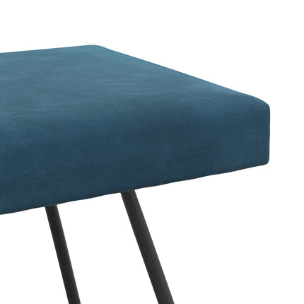 bänk Enfärgad Blå 80 x 40 x 45 cm Sammet