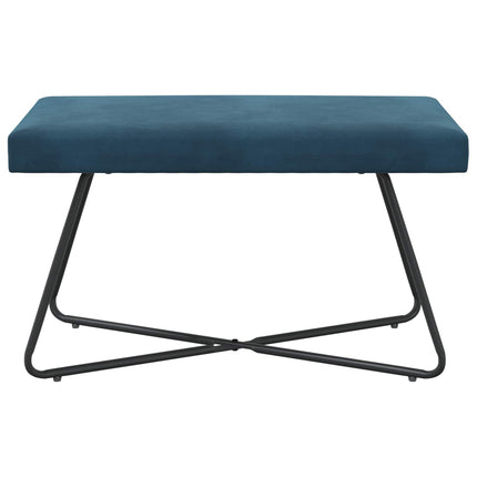 bänk Enfärgad Blå 80 x 40 x 45 cm Sammet