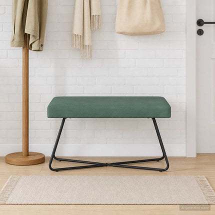 bänk Enfärgad Havgrön 80 x 40 x 45 cm Sammet