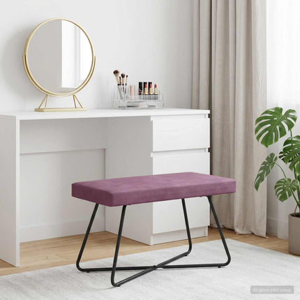 bänk Lila 80 x 40 x 45 cm Sammet
