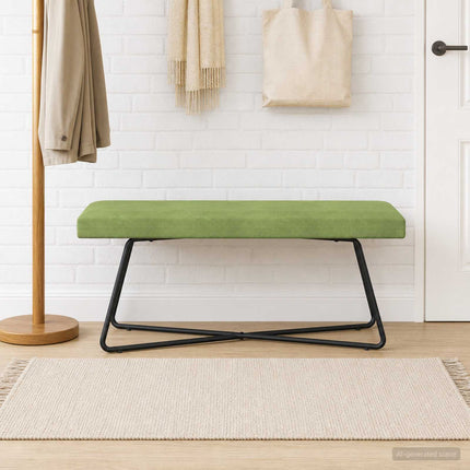 bänk Ljusgrön 110 x 40 x 45 cm Sammet