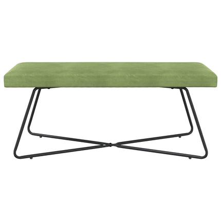bänk Enfärgad Ljusgrön 110 x 40 x 45 cm Sammet
