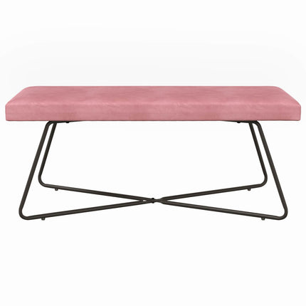 bänk Enfärgad Rosa 110 x 40 x 45 cm Sammet