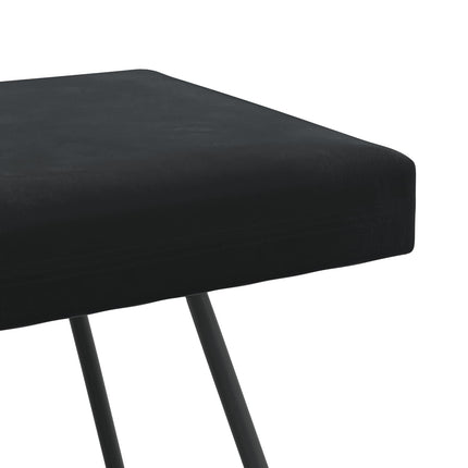 bänk Enfärgad Svart 110 x 40 x 45 cm Sammet