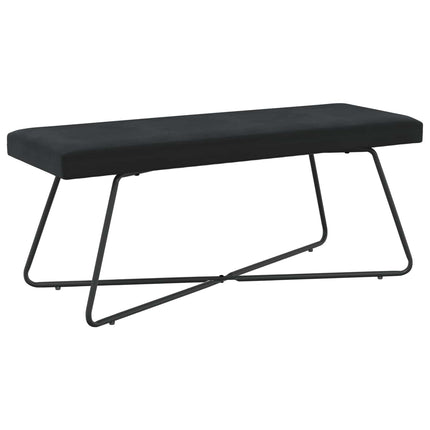 bänk Enfärgad Svart 110 x 40 x 45 cm Sammet