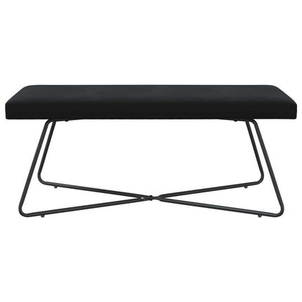 bänk Enfärgad Svart 110 x 40 x 45 cm Sammet