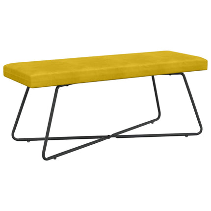 bänk Enfärgad Gul 110 x 40 x 45 cm Sammet