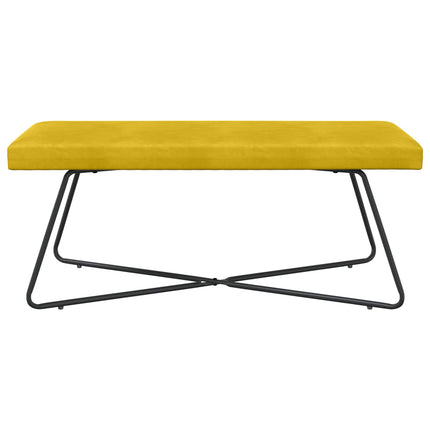 bänk Enfärgad Gul 110 x 40 x 45 cm Sammet