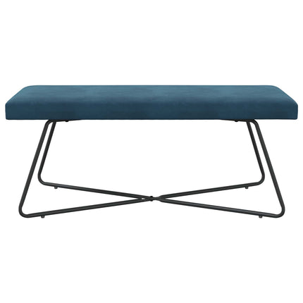 bänk Enfärgad Blå 110 x 40 x 45 cm Sammet