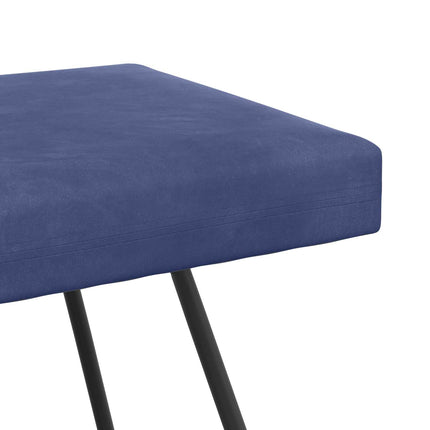 bänk Enfärgad Polisblå 110 x 40 x 45 cm Sammet