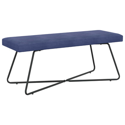 bänk Enfärgad Polisblå 110 x 40 x 45 cm Sammet