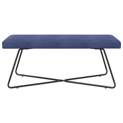 bänk Enfärgad Polisblå 110 x 40 x 45 cm Sammet