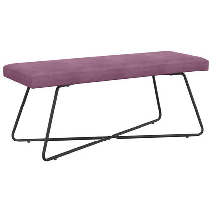 bänk Enfärgad Lila 110 x 40 x 45 cm Sammet