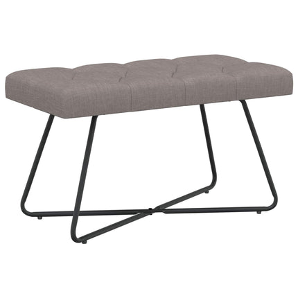 Bänk med knappar Taupe 80 x 40 x 46 cm Tyg