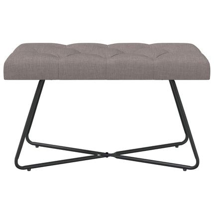 Bänk med knappar Taupe 80 x 40 x 46 cm Tyg