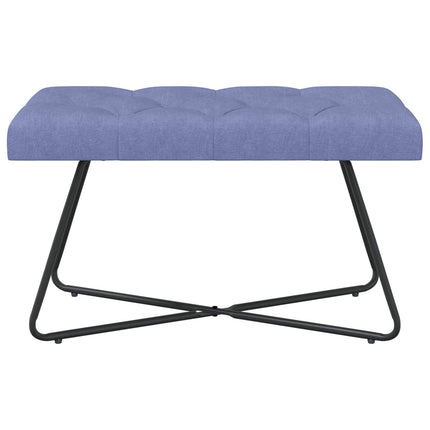 Bänk med knappar Jeansblå 80 x 40 x 46 cm Tyg