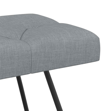 Bänk med knappar Ljusgrå 110 x 40 x 46 cm Tyg