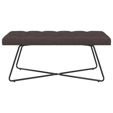 Bänk med knappar Mörkbrun 110 x 40 x 46 cm Tyg