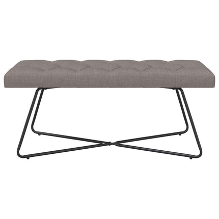 Bänk med knappar Taupe 110 x 40 x 46 cm Tyg